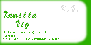 kamilla vig business card